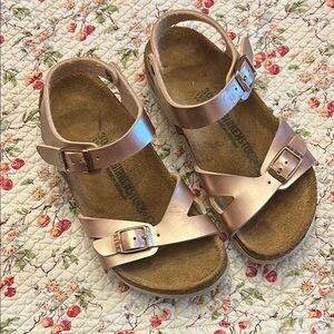 Birkenstock Rose Metallic Rio Kids Birko-Flor 30